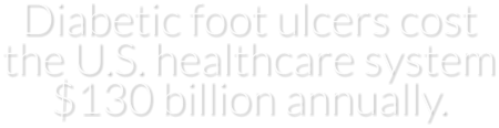Diabetic foot ulcers cost the U.S. healthcare system $130 billion annually.